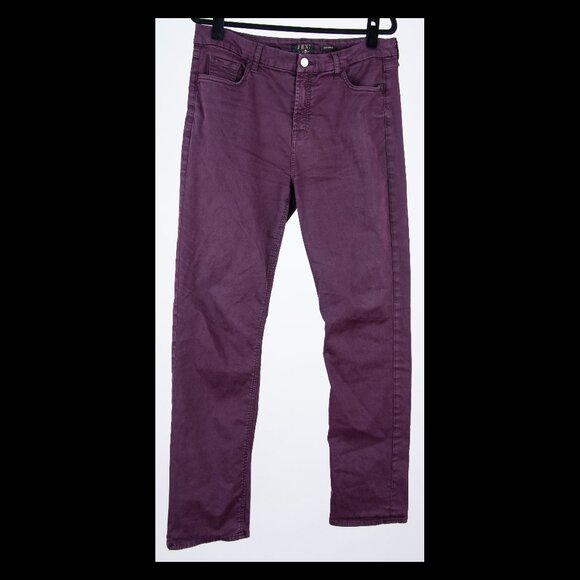 Jen7 by 7 for All Mankind Womens Purple Sateen Slim Straight Jeans Sz 14 EUC - Picture 1 of 2